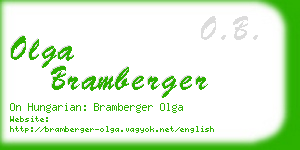 olga bramberger business card